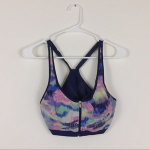 Victoria’s Secret blue pattern sports bra sz 36C
